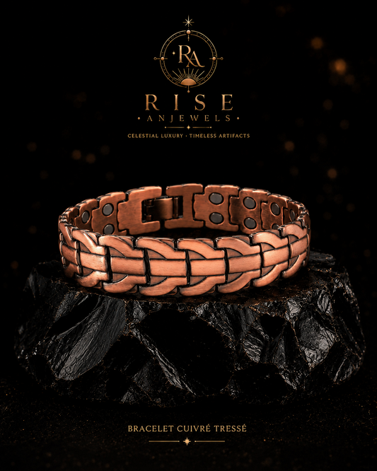 ELYRA — bracelet en alliage cuivre-zinc, maillons vertébrés en continu, Rise Anjewels